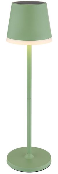 LED Solar Tischleuchte, blassgrün, 2 Höhen möglich, H 41 cm
