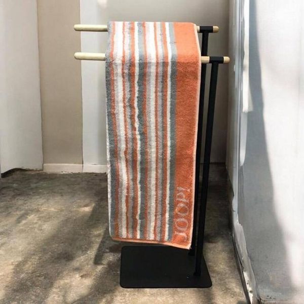 JOOP! Handtuch Frottiertuchserie Move Stripes 1692 Handtuch Apricot, extraflauschiges Walkfrottier