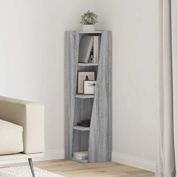 vidaXL Eckschrank Graues Sonoma 27,5x27x102cm Holzwerkstoff 889851