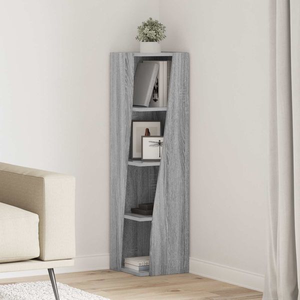 vidaXL Eckschrank Graues Sonoma 27,5x27x102cm Holzwerkstoff 889851