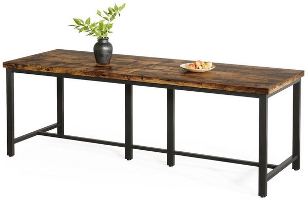 Tribesigns Esstisch 200x60cm Holz-Esstisch für 8-10 Industrieller rechteckiger Küchentisch
