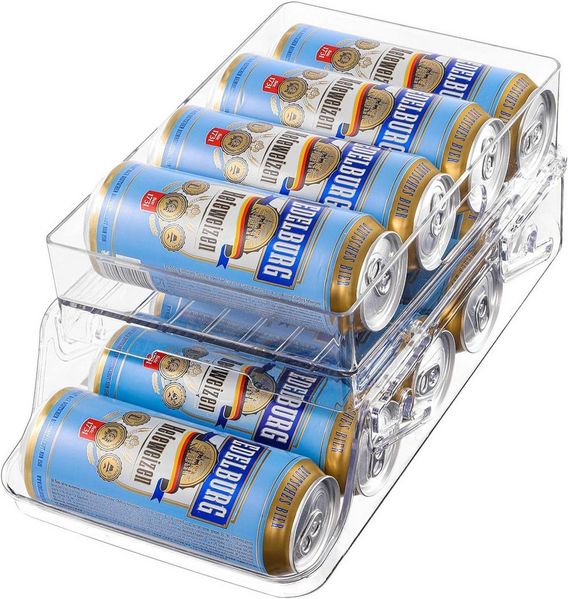 FELIXLEO Aufbewahrungsbox Kühlschrank Organizer Dosenhalter faltbar 550ml Getränke BPA frei (1 St)