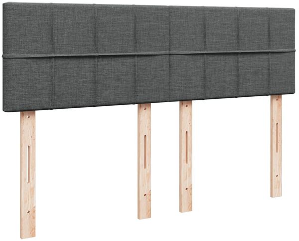 vidaXL Boxspringbett mit Matratze Dunkelgrau 160x200 cm Stoff 3289420 Bild 12