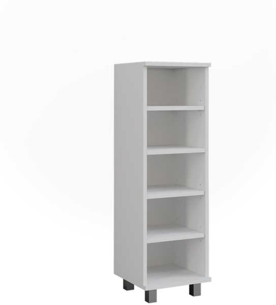 Midischrank Ilias Weiß 30.2 x 95 cm mit 5 offenen Fächern Vicco