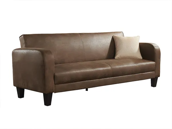 Vente-unique - INICIO Sofa StoffStoff Braun - B 83 cm x H 85 cm x L 215 cm Bild 7