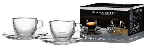 Ritzenhoff & Breker Espressotasse Barista, Glas, 80 ml
