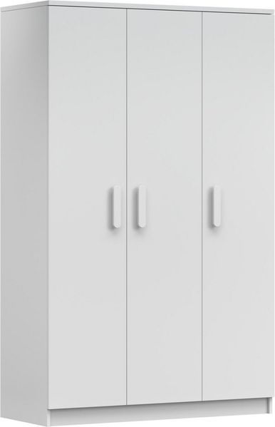 Deine Möbel 24 Kinderkleiderschrank INGE 19 in Weiß / Weiß + Grau / Weiß + Eiche Sonoma Jugendzimmer (Griffe in Rosa/Blau/Grün/Weiß/Eiche Sonoma/Grau)