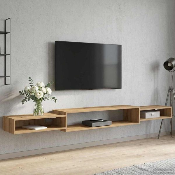 vidaXL Wandmontierter TV-Schrank Wandhalterung Artisan-Eiche 8006020