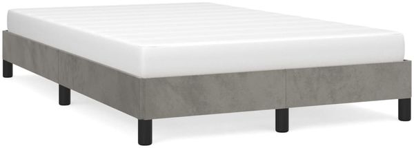 Einzelbettgestell Design für Erwachsene ohne Matratze Hellgrau 120x200 cm Samt d4938e