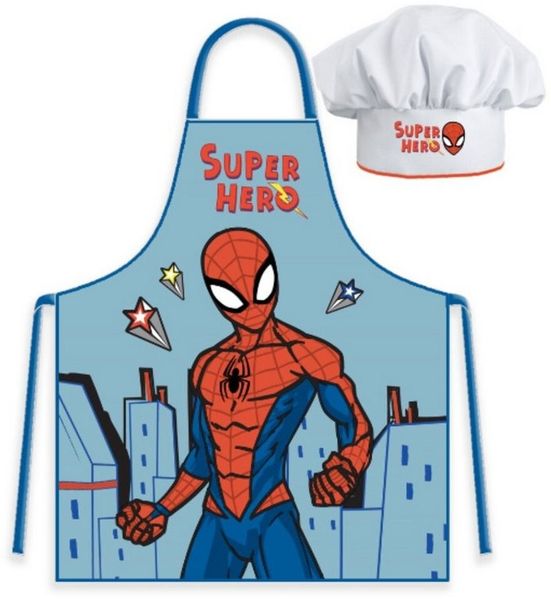 Spiderman Kochschürze Spiderman Kinder Küchenset Schürze und Mütze