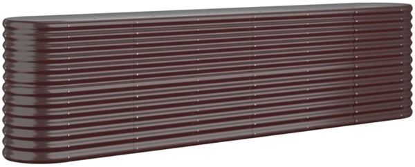 vidaXL Hochbeet Verzinkter Stahl 260x40x68 cm Braun 318905
