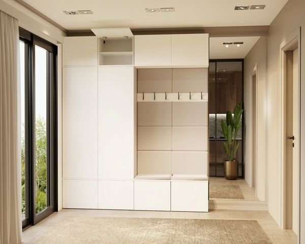 Raumhirsch Furniture Schuhschrank Garderobenschrank für Flur und Eingangsbereich (Kleiderschrank sowie Schuhschrank im SET) verschiedene Farben