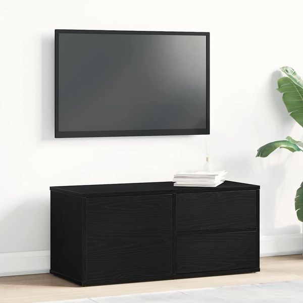 vidaXL TV-Schränk Schwarz Eichen-Optik 80 x 34 x 36 cm Holzwerkstoff 862483