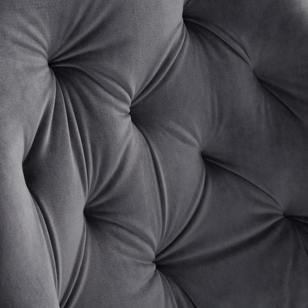 Homestyle4u Polsterstuhl 6er-Set, Samt grau, 59,5 x 88 x 56 cm Bild 5