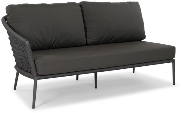 Musterring Ibiza Anreihsofa schwarz/grau Aluminium