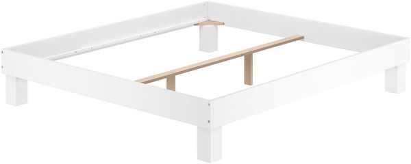 Waschweißes Doppelbett 200x200 Buche Holzbett mit wählbarem Zubehör V-60.87W-20Rollrost und Matratze inkl. Bild 3