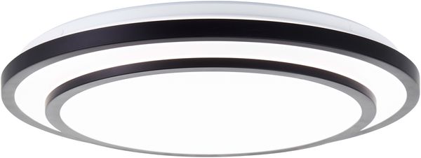 Brilliant LED Wand- und Deckenleuchte Luciano G80564A76 Wohnzimmer, Schlafzimmer Metall/Kunststoff Indoor Decke schwarz - LED fest integriert