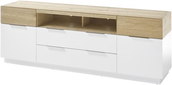 Sideboard >DUBAI-I< (BxHxT: 182x65x40 cm) in weiß, holzfarben