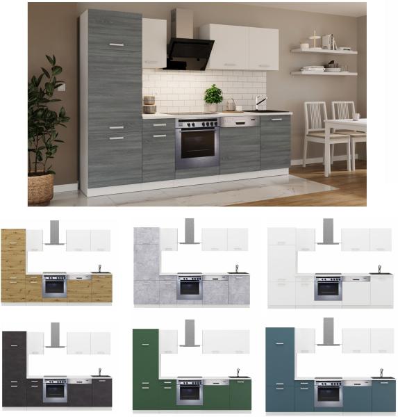 Küche 'Toni' Küchenzeile, Küchenblock, Singleküche, 270 cm, Artisan Bild 6