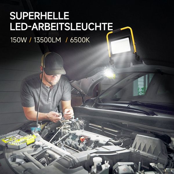 Aigostar Baustrahler Aigostar LED Baustrahler 100W mit Schalter,9000LM,4M Kabel,IP65,6500K