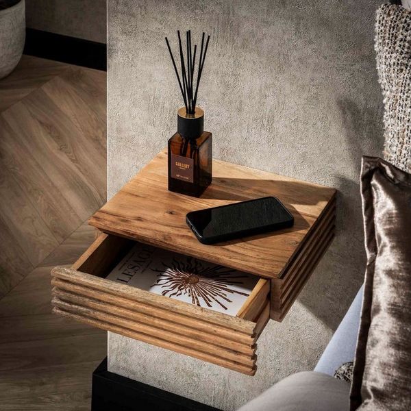 LEVEN Lifestyle Nachttisch STURO XS hängend 2´er Set 30 x 25 cm (2er-Set), mit 1 Schublade
