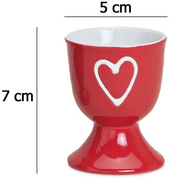 matches21 HOME & HOBBY Eierbecher, (8-tlg), Runde Keramik Ei-Halter als lustige Frühstücks-Eier Tisch-Deko
