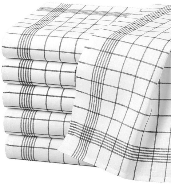 Zestri Geschirrtuch 10er-Set aus 100% Baumwolle, 50x70 cm Küchenhandtücher mit Aufhänger, (10 Stück), saugstarke Geschirrhandtücher, kariert, Geschirr Handtuch