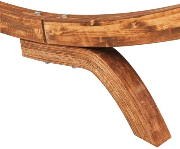 vidaXL Sonnenliege mit Dach 100x200x126 cm Bugholz Massiv Anthrazit 313946 Bild 4