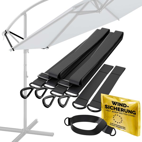 Kingsleeve Windsicherung für Ampelschirme Sonnenschirme Metallhaken Variable Robust