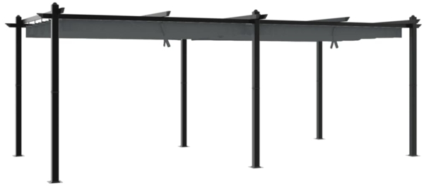 vidaXL Gartenpavillon mit Ausziehbarem Dach Anthrazit 3x6 m Aluminium 3217062