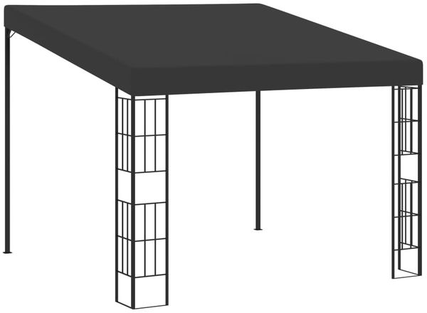 Wand-Pavillon, Gartenpavillon 3x3 m Anthrazit Stoff