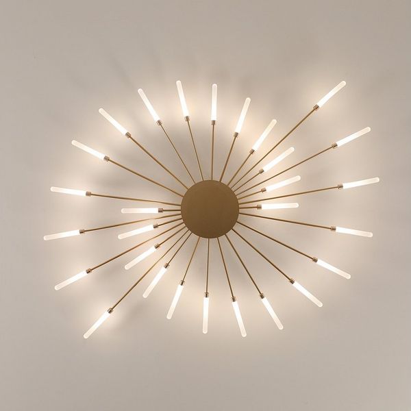 Riserva LED Deckenleuchte LED Deckenleuchte Gold 105cm Feuerwerk Design 28-armig 4500K