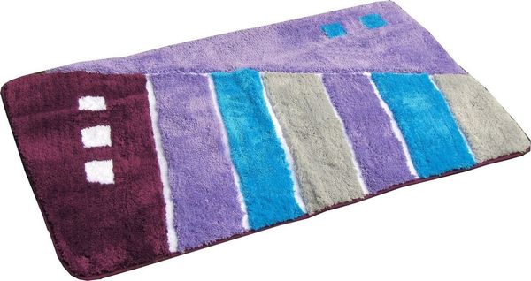 KiNZLER Badematte Gembloux, Badvorleger, Badezimmer Teppich, Höhe 20 mm, rutschhemmend beschichtet, fußbodenheizungsgeeignet, Polyester, rechteckig, Badteppich, modernes Design, als rechteckig & rund erhältlich