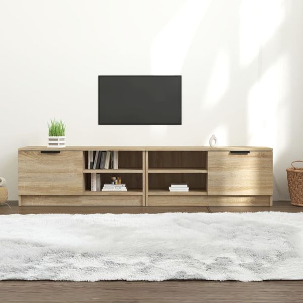 vidaXL TV-Schränke 2 Stk. Sonoma-Eiche 80x35x36,5 cm Holzwerkstoff 811473