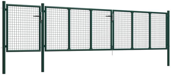 vidaXL Gartentor aus Stahl 500 x 100 cm Grün 144317 Bild 2