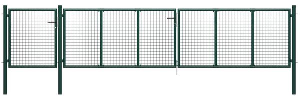 vidaXL Gartentor aus Stahl 500 x 100 cm Grün 144317