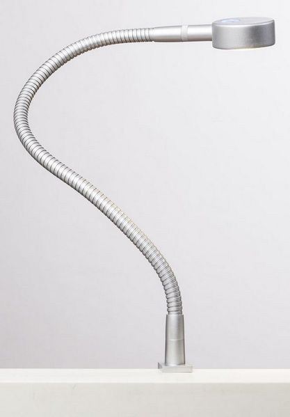 kalb Bettleuchte LED Leseleuchte Bettlampe Flexleuchte chrom silbergrau Touch Schalt, warmweiß
