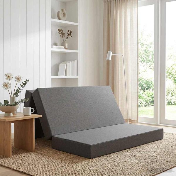 vidaXL Klappsofa Bett 120 x 67 x 45 cm Hellgrau 900208
