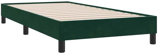 Einzelbettgestell Design für Erwachsene ohne Matratze Dunkelgrün 90x220 cm Samt d4829e