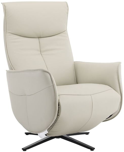 Relaxsessel Swivel Chair / 020.002046, Leder, Grau, 81 x 117 x 87 cm