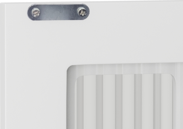 Wandhängeschrank 88 cm mit geriffeltem Glas,Badezimmerschrank mit Doppeltür, Einzeltür und offener Ablage,Weiß Bild 10