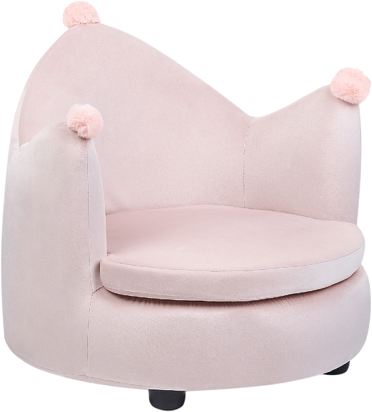 Kindersessel VEGA Samtstoff Pastellrosa