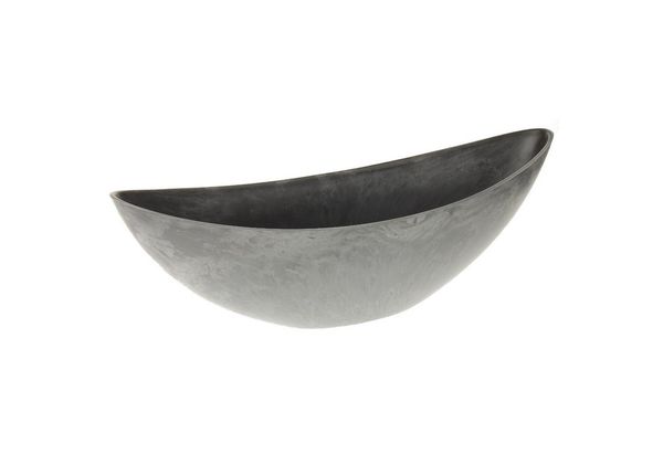 Macosa Home Pflanzschale Pflanzschale Schiff schwarz mamoriert Oval 39 cm Kunststoff (Übertopf Blumentopf, 1 St, Pflanzen-Topf Deko-Schale), Blumenschale Pflanzgefäß Blumentopf Jardniere