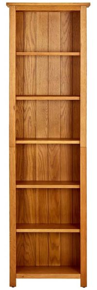 Bücherregal | Standregal 6 Fächer 52x22x180 cm Massivholz Eiche