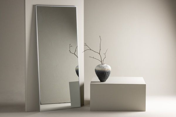 BOURGH Ganzkörperspiegel MILAN Spiegel 190x85cm - Ganzkörperspiegel Standspiegel silber Rahmen