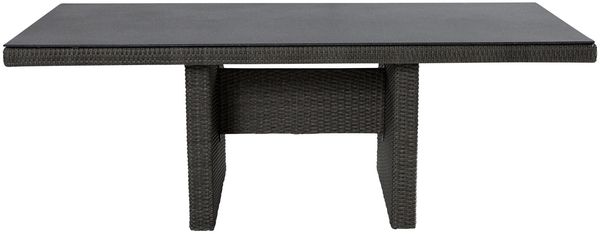 Gartentisch Kansas Esstisch Wangentisch 220x100x75 cm Glas-Keramik Grau-Mix