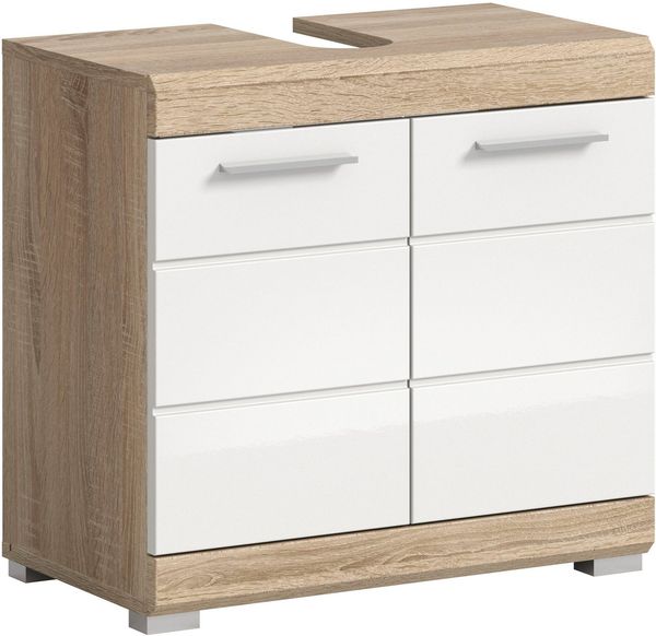 INOSIGN Waschbeckenunterschrank Siena, Breite 60cm, 2 Tür, 2 Fächer, mit Siphonausschnitt, MDF-Front (1-St) in verschiedenen Farben erhältlich, Badmöbel, Badschrank, Kommode, Bad