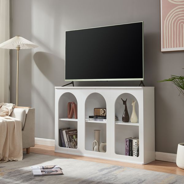 Sideboard Trorhun 120x30x80 cm Weiß [en. casa]