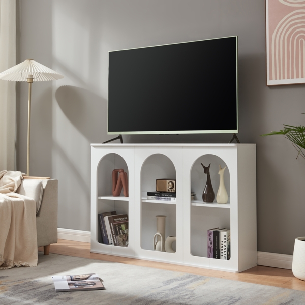 Sideboard Trorhun 120x30x80 cm Weiß [en. casa]