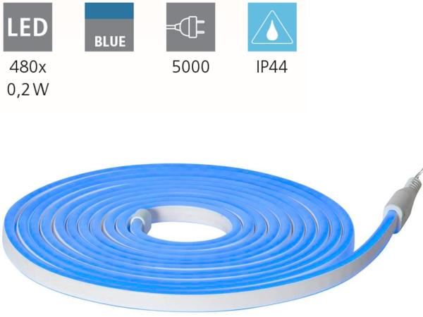 Eglo 900221 LED-Stripes FLATNEONLED blau L:500cm H:0. 6cm mit Kabel+Stecker IP44